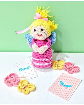  Amigurumi Soft Toy- Handmade Crochet- Fairy Doll (Pink)